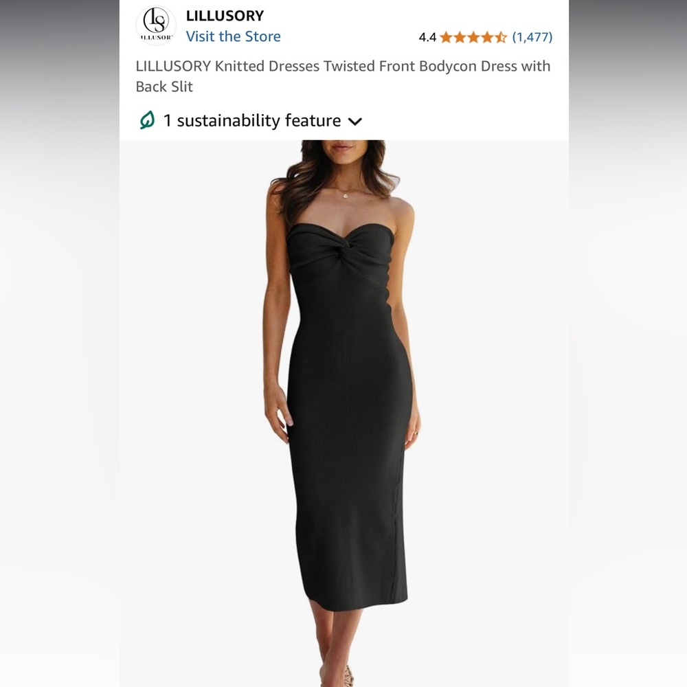 Elegant Black Strapless Dress